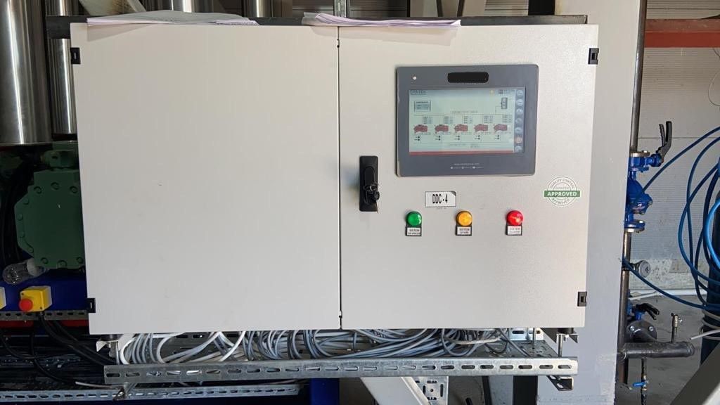 Control panel with a touch HMI screen